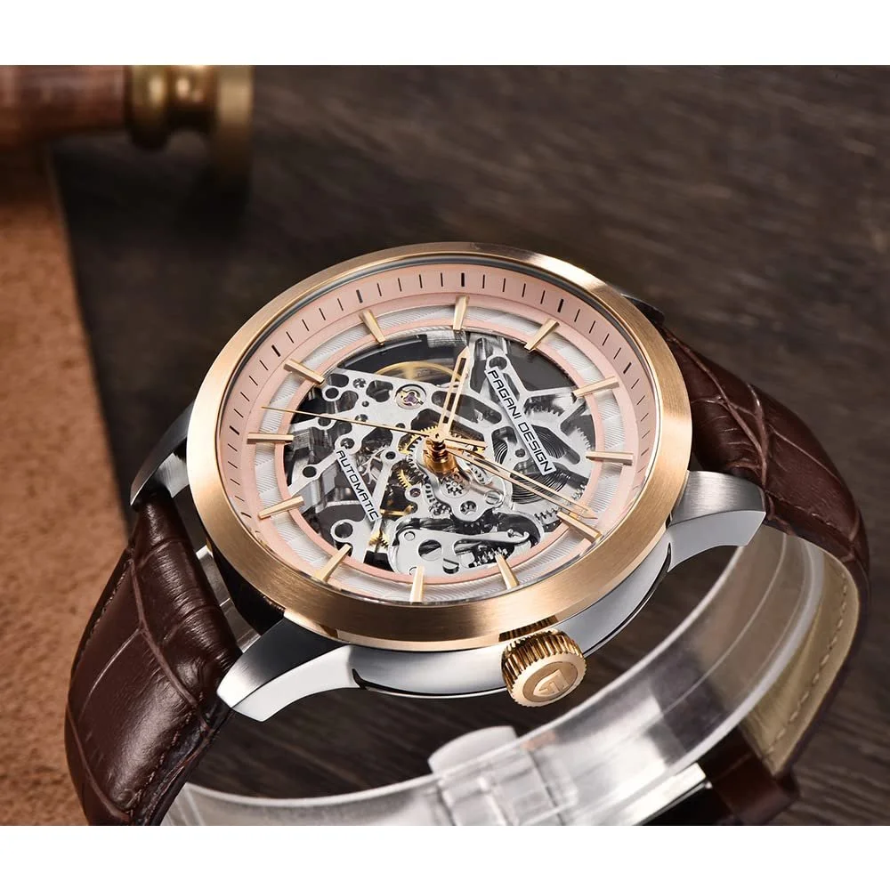 Чоловічий автоматичний скелетон Pagani Design 2024 Pointer Series, водонепроникний до 100 метрів, фото №2 Чоловічий автоматичний скелетон Pagani Design 2024 Pointer Series, водонепроникний до 100 метрів, фото №2