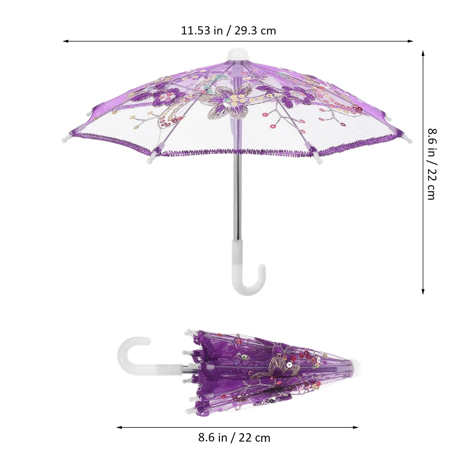 Зонтик Toyandona Bride Bridal Mini Umbrellas Pack of 6 Lace для детей, фото №4