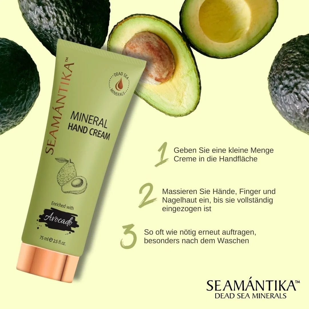 Крем для рук SEAMANTIKA Минеральный с маслом авокадо Интенсивное увлажнение и защитный уход 75 мл, фото №6