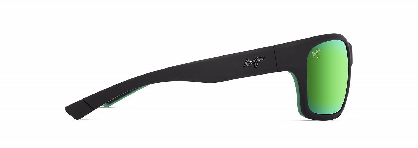 Сонцезахисні окуляри Unisex Maui Jim Ano NUI Matte Black W/Green Interior, фото №3