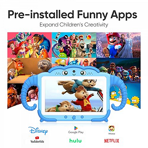 Планшет 7" HD Okulaku ZIDS701 2/32Gb 4 ядра Android 12 3500 mAh Біло - Блакитний synthetic.ua - Фото 1