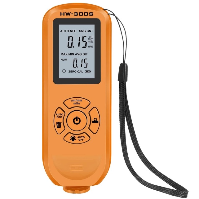 Толщиномер краски цифровой iCar HW-300 S 0 2000 мкм Fe и Nfe Оранжевый 050740, фото №1
