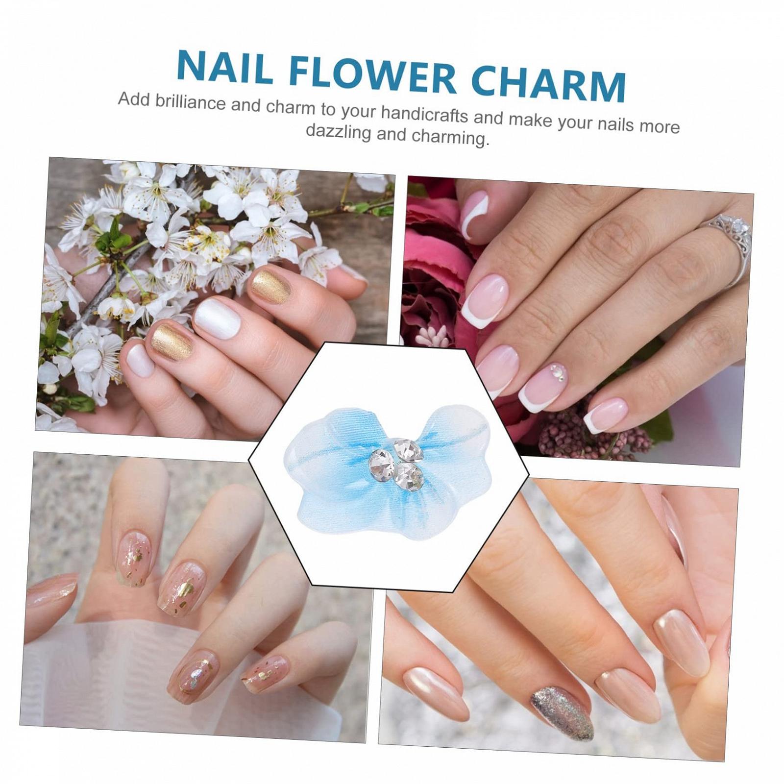 Прикраси для нігтів MERRYHAPY 10 шт, квіти та перли, саморобні, модні та аксесуарів, фото №5