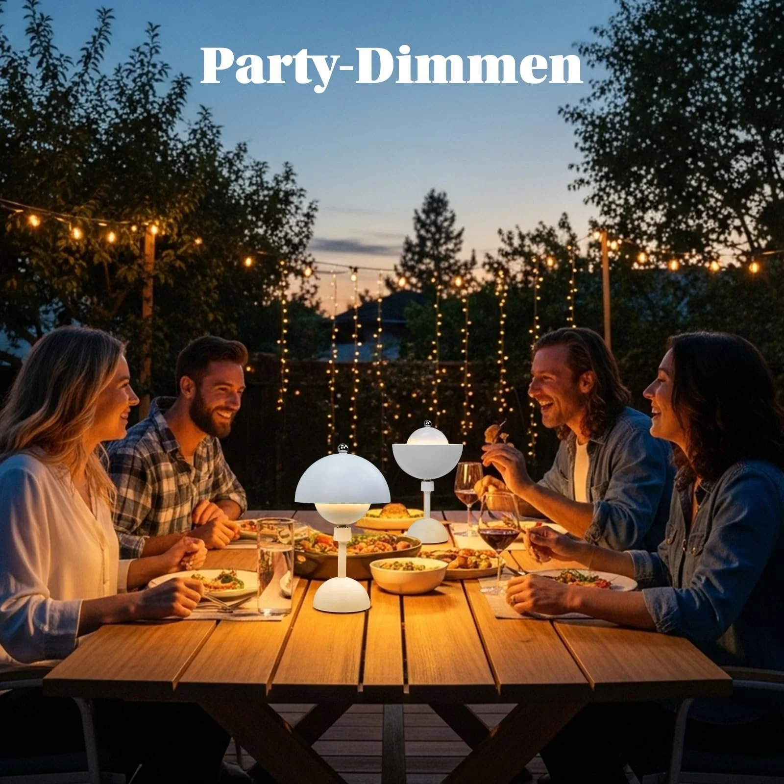 Настільна лампа Rosnek Mushroom Wireless LED 360° Magnetic Swivel 5000 mAh 3 Colours White, фото №9