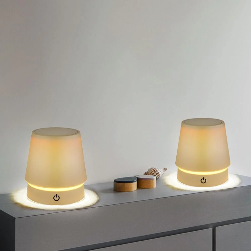 Настольная лампа GLOBO LIGHTING LED 10.5 x 28 см Комплект 2 шт. Песочный, фото №3