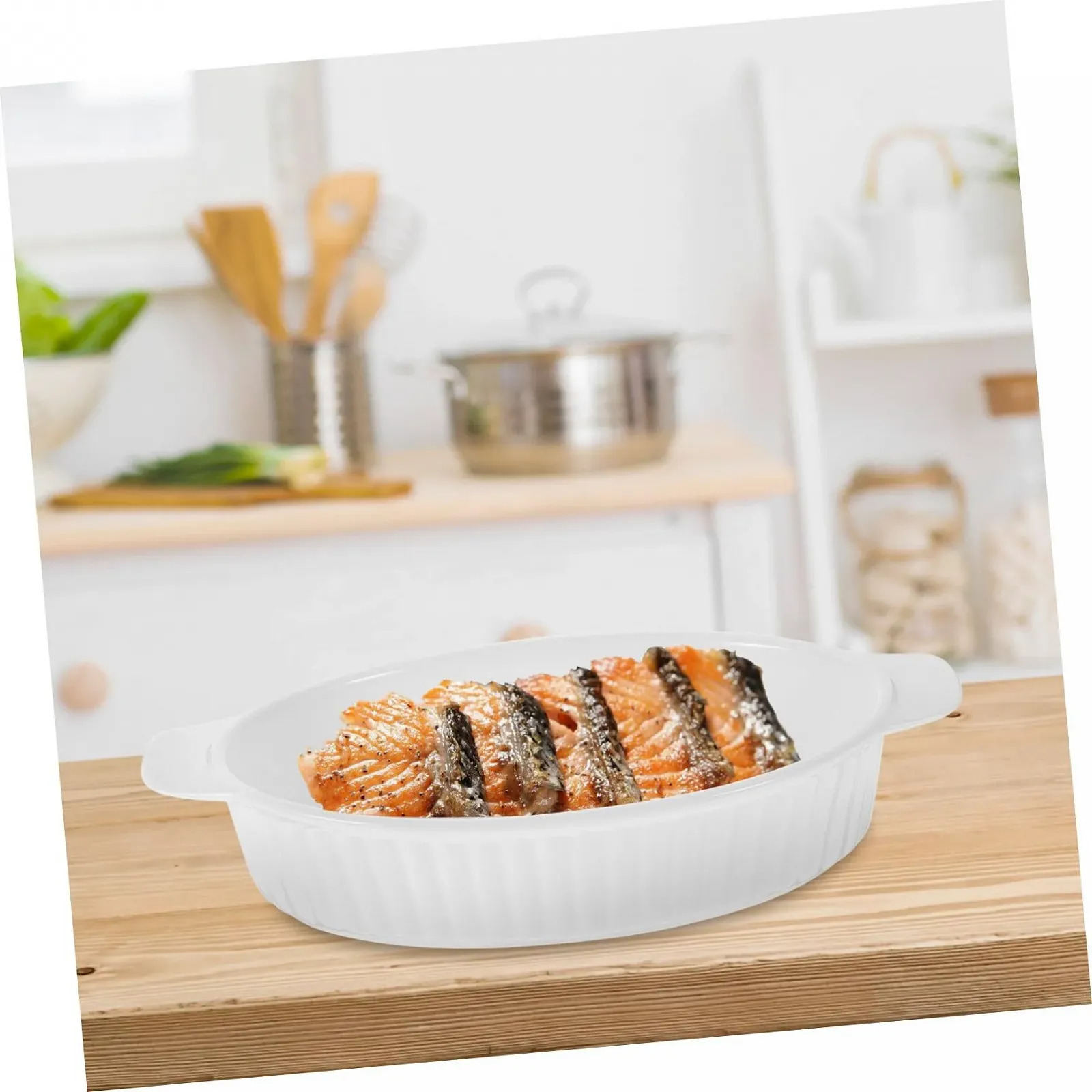 Форма для запекания IMIKEYA керамическая с двойными ручками термостойкая, фото №6
