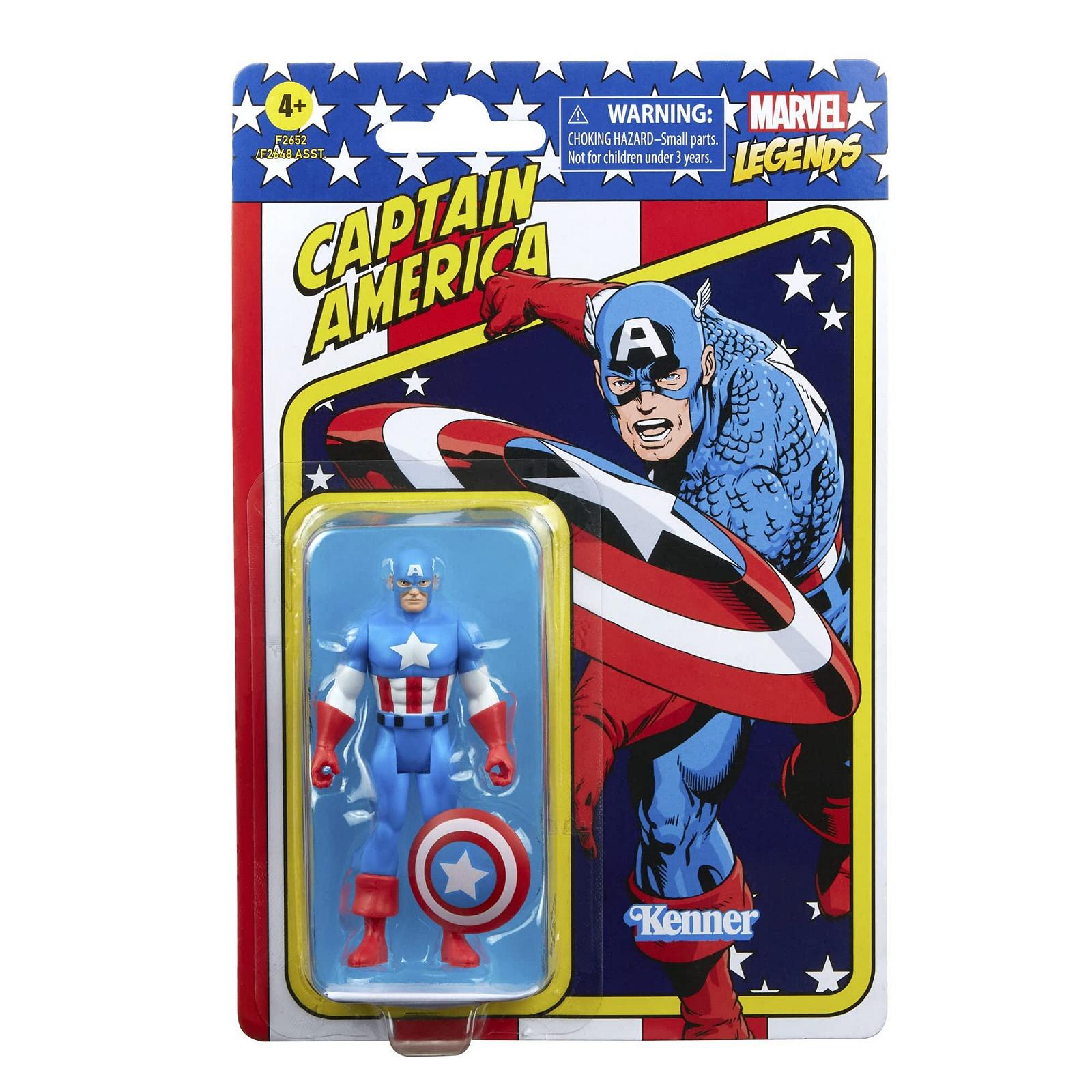 Фигурка Marvel Legends Series Капитан Америка Retro 375 Collection, 9,5 см, фото №4