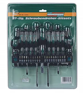 Набір викруток та біт Brüder Mannesmann Werkzeuge M11415 37 предметів synthetic.ua - Фото 1