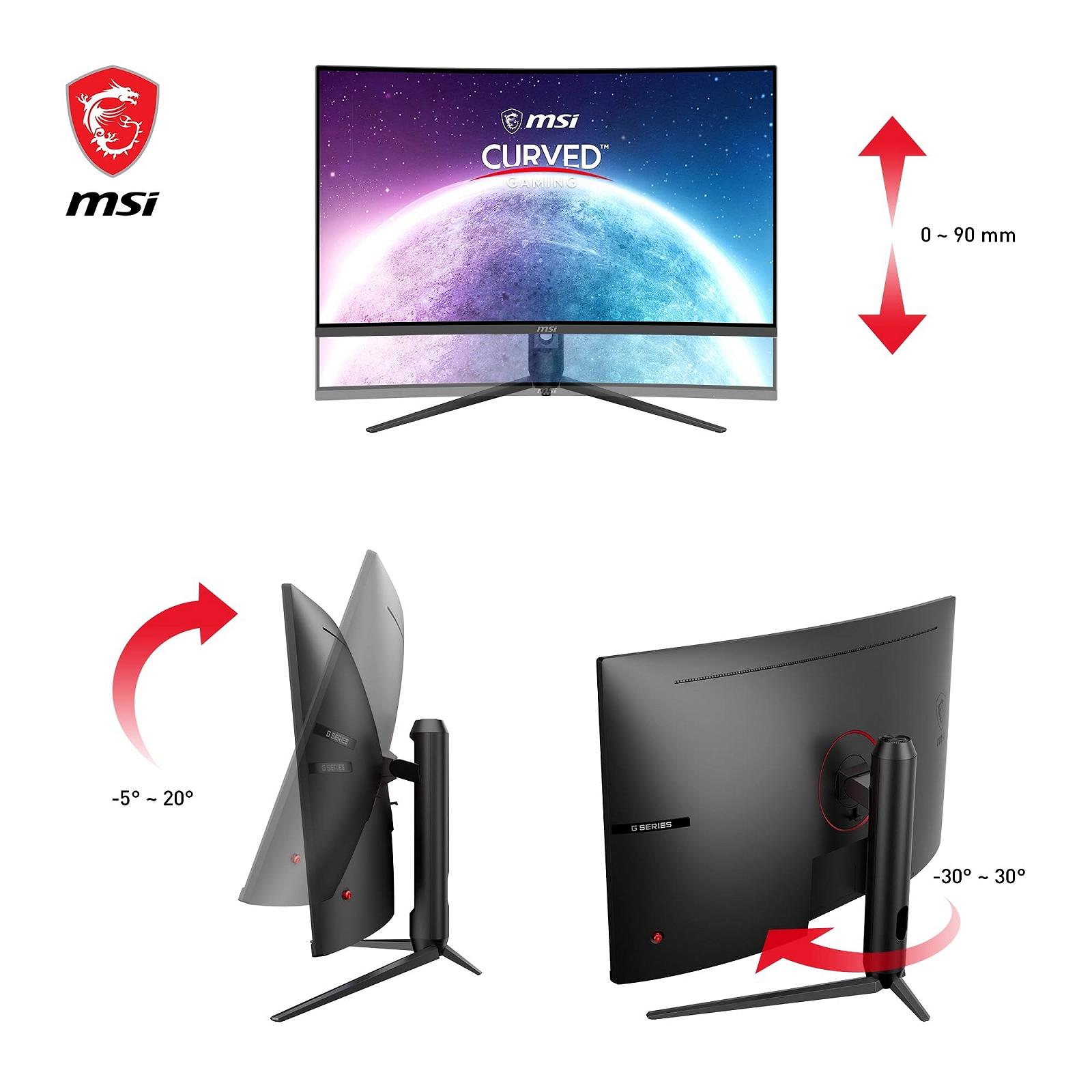 Монитор MSI G32CQ5P 31.5 дюймов WQHD Curved Gaming - 1500R 2560 x 1440 VA 170Hz / 1ms Adaptive Sync 3-Way Adjustable Stand DP 1.2a HDMI 2.0b CEC, фото №6