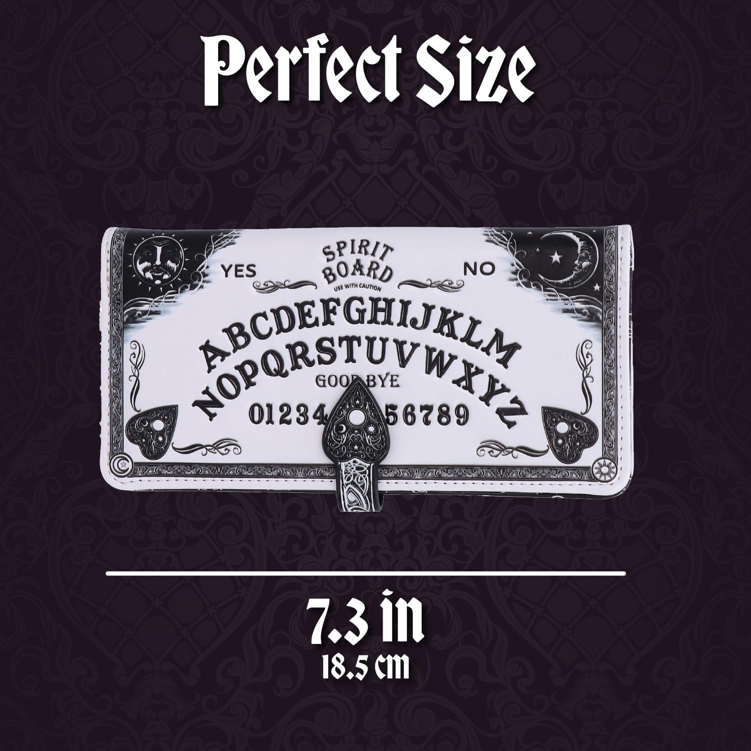 Кошелек Nemesis Now Ouija с тиснением, белый, 18.5 см, искусственная кожа PU, белый, фото №6