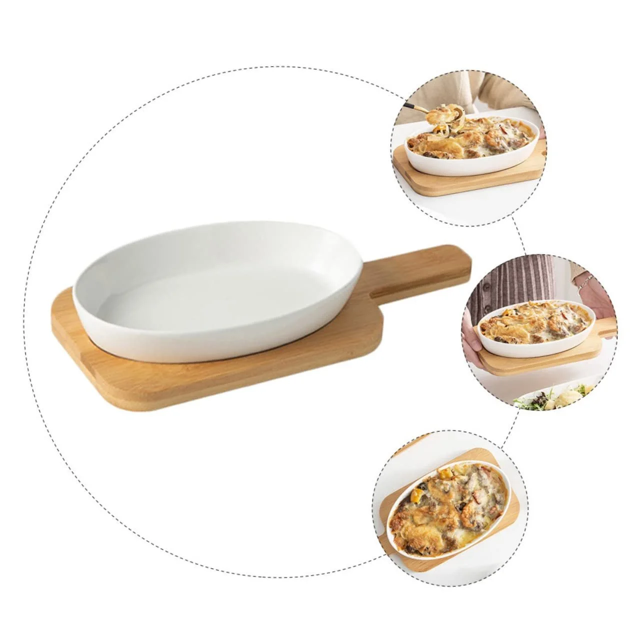 Форма для запекания SOIMISS овальная керамическая антипригарная, фото №6