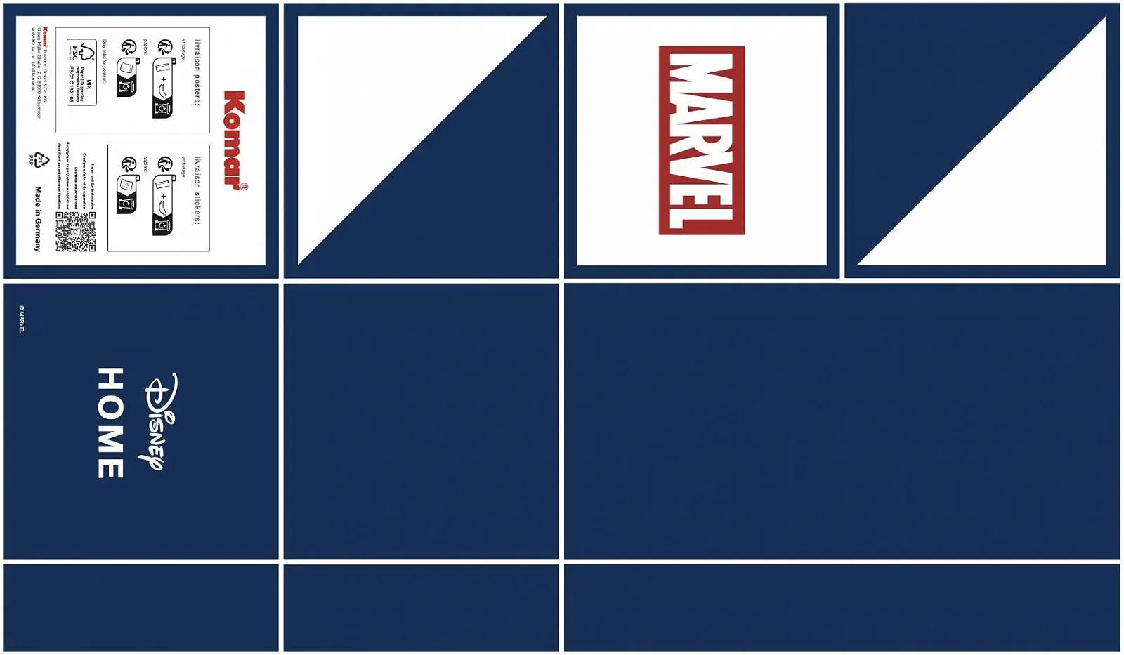 Наклейка на стену Komar Marvel Spider-Man Night 50 x 70 см Синий Красный, фото №5