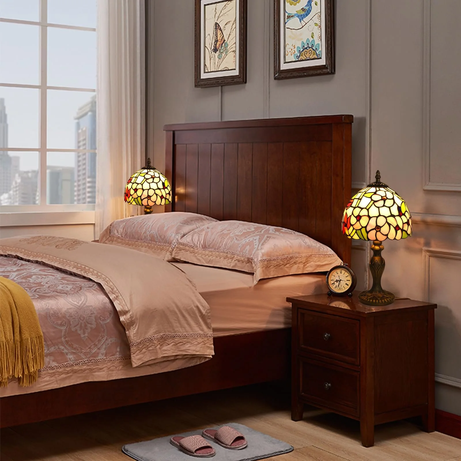 Настільна лампа Fumat Tiffany Small Retro Stained Glass 20 x 20 x 38 см, фото №7