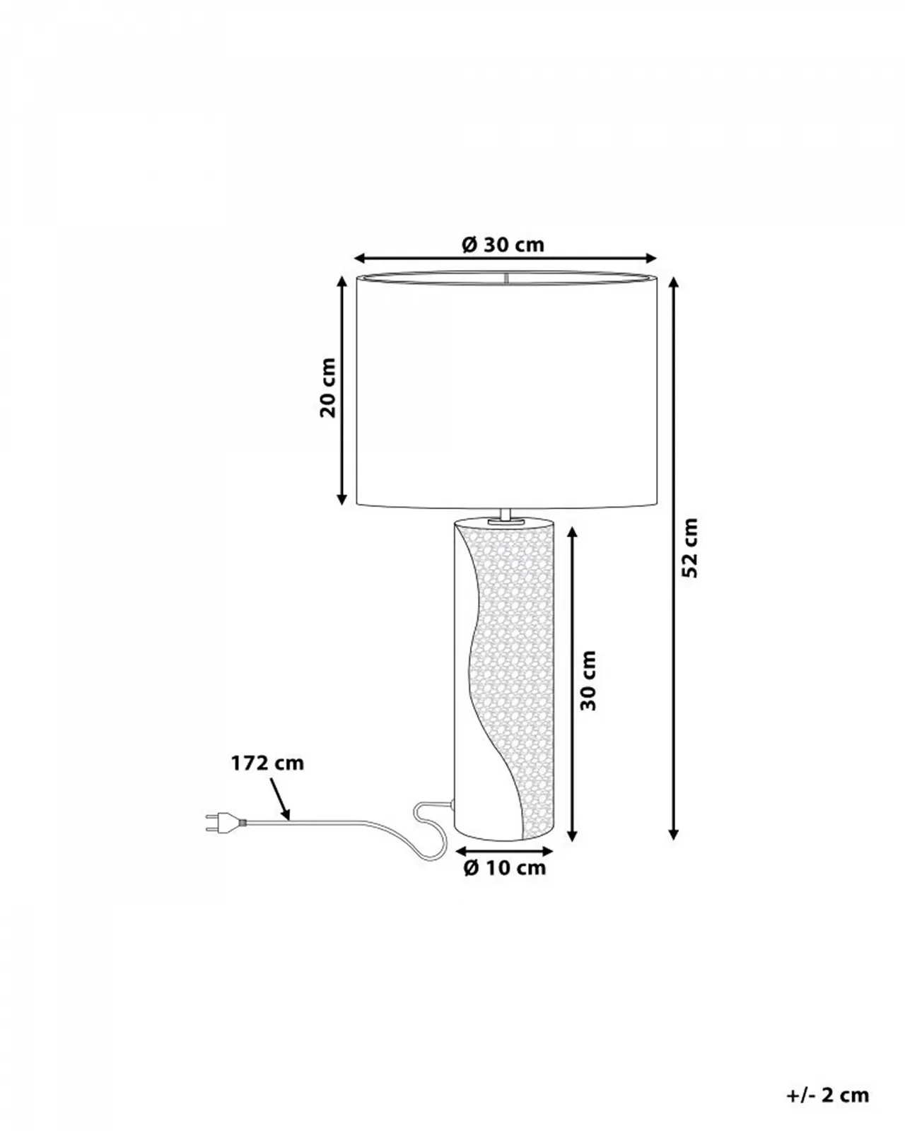 Настільна лампа Beliani Aiken Штучний шовк / Порцеляна Чорний/Сріблястий, фото №3