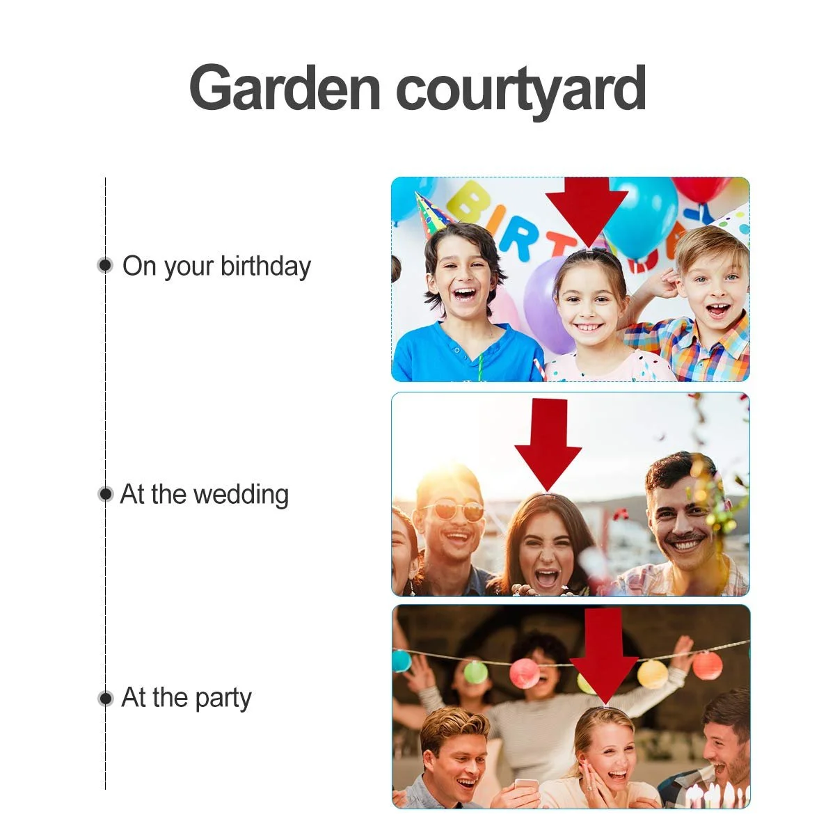 Обруч для волосся Amosfun 2 шт., фото №6