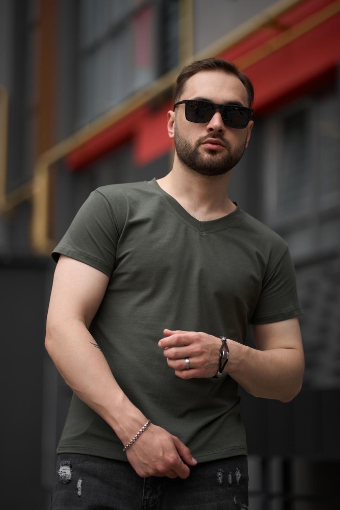 Футболка хакі горло, фото №5 Футболка хакі горло, фото №5