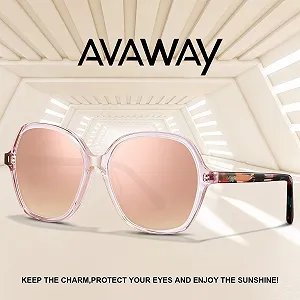 Большие Модные Поляризованные Солнцезащитные Очки AVAWAY для Женщин, Ацетатная Оправа, Большой Размер, UV 400 synthetic.ua - Фото 1