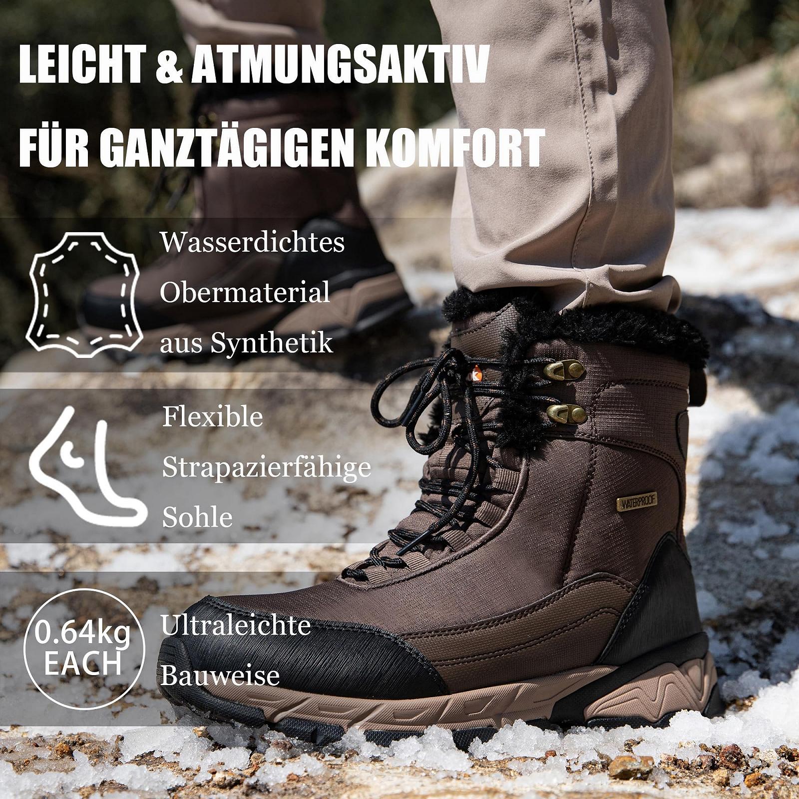 Ботинки SHULOOK Зимние Мужские Водонепроницаемые Теплая Подкладка Снежные, фото №6