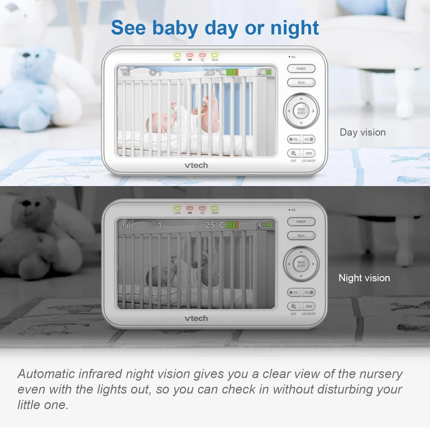Відеоняня VTech Vision XXL BM4550 720p Велика Французька версія, фото №5 Відеоняня VTech Vision XXL BM4550 720p Велика Французька версія, фото №5