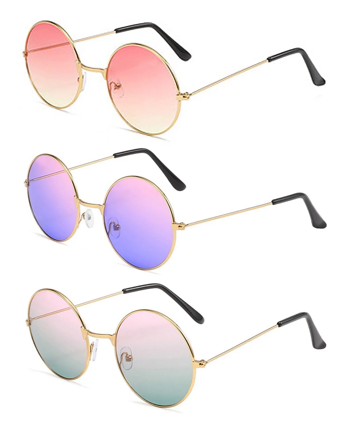 Сонцезахисні окуляри Круглі KGDUYC Ретро 60-х, 3 шт., фото №1