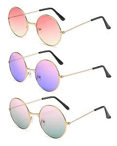 Сонцезахисні окуляри Круглі KGDUYC Ретро 60-х, 3 шт. - Фото 1