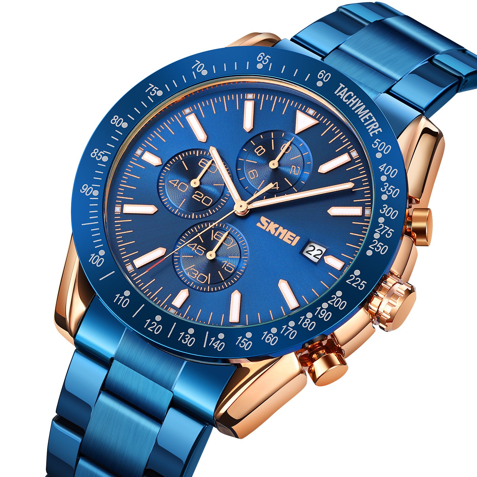 Годинник Skmei 9253 RGBU Rose Gold-Blue, фото №2