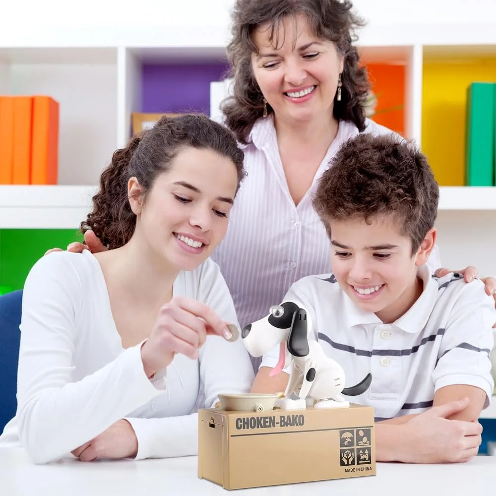 Копилка Hungry Dog интерактивная Белая, фото №7