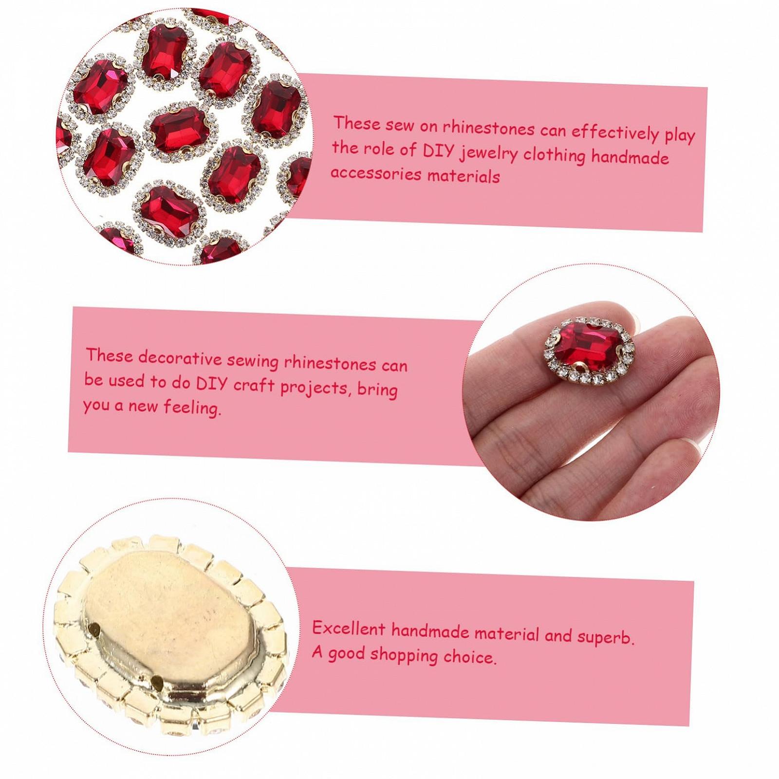 Стразы Пришивные декоративные блестящие 20 шт, фото №8