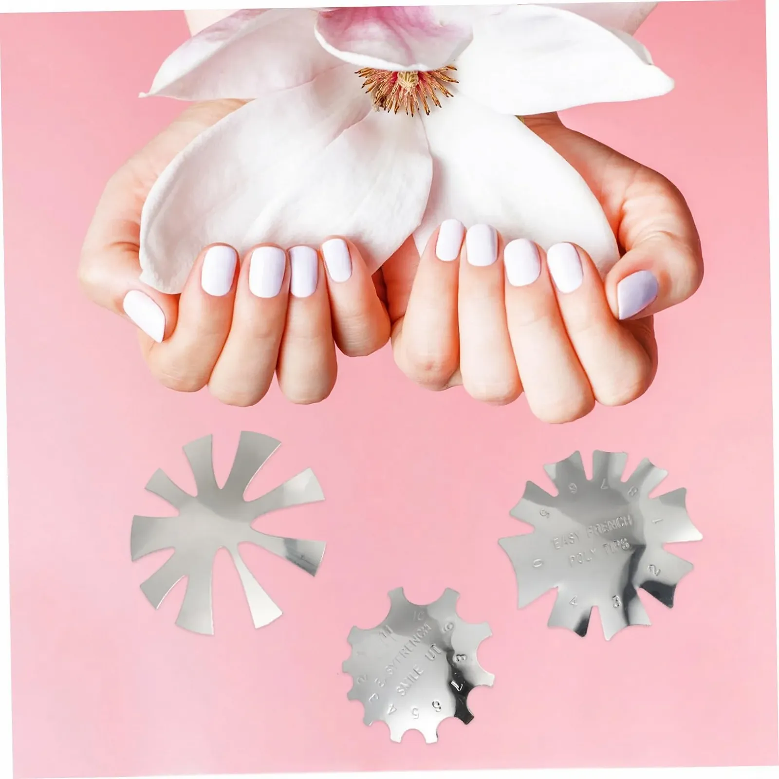 Набор для маникюра PACKOVE 7 шт. Металлические шаблоны для ногтей Серебристый, фото №8 Набор для маникюра PACKOVE 7 шт. Металлические шаблоны для ногтей Серебристый, фото №8