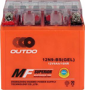 АКБ мото гелевий 12V 9-А/Ч L OUTDO 135х75х139 12N 9-BS - Фото 1