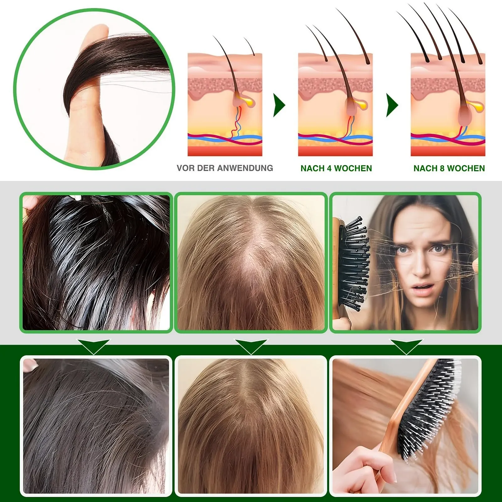 Набір для росту волосся 3-в-1 P-Beauty Кондиціонер, Шампунь, Олія Для всіх типів волосся, фото №6