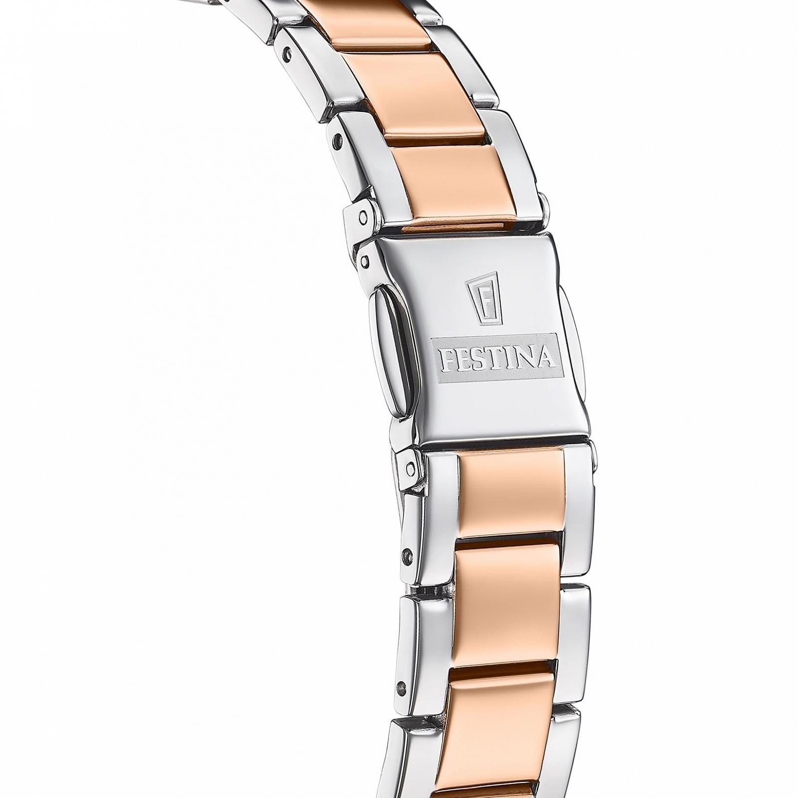 Годинник жіночий Festina F20612/1 аналоговий кварцовий сріблясто-золотистий, фото №3