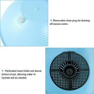 Підвісні кашпо KAHEIGN пластикові з ланцюжком та гачком, 5 кольорів, 5 шт. synthetic.ua - Фото 1