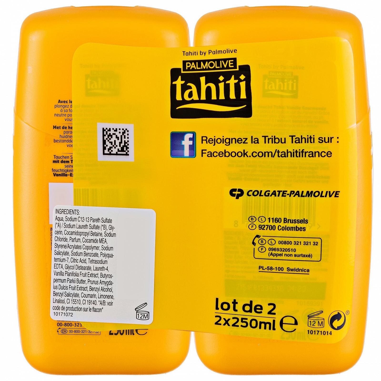 Гель для душа Tahiti Origines Vanilla Gourmande 2 x 250 мл (набор из 3 шт.), фото №2