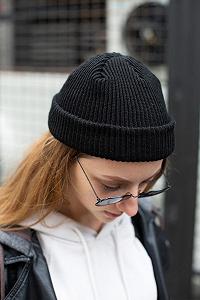 Шапка Біні Without Leon Woman Чорна synthetic.ua - Фото 1