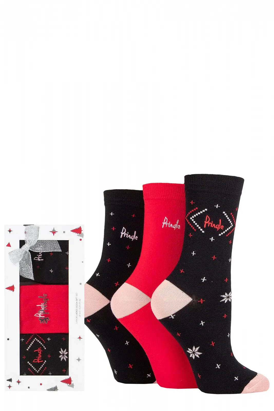 Шкарпетки Pringle Святковий візерунок Подарункова упаковка, 3 пари, фото №4