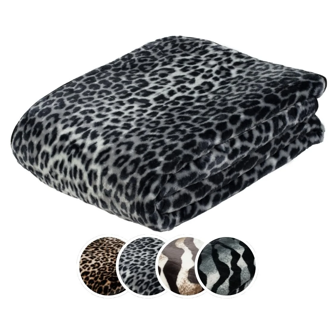 Одеяло Liebling Кашемир, Мягкое одеяло, Снежный барс, 100% полиэстер, Микроволокно, 150 x 200 см, Цвет: Серебряный, фото №1