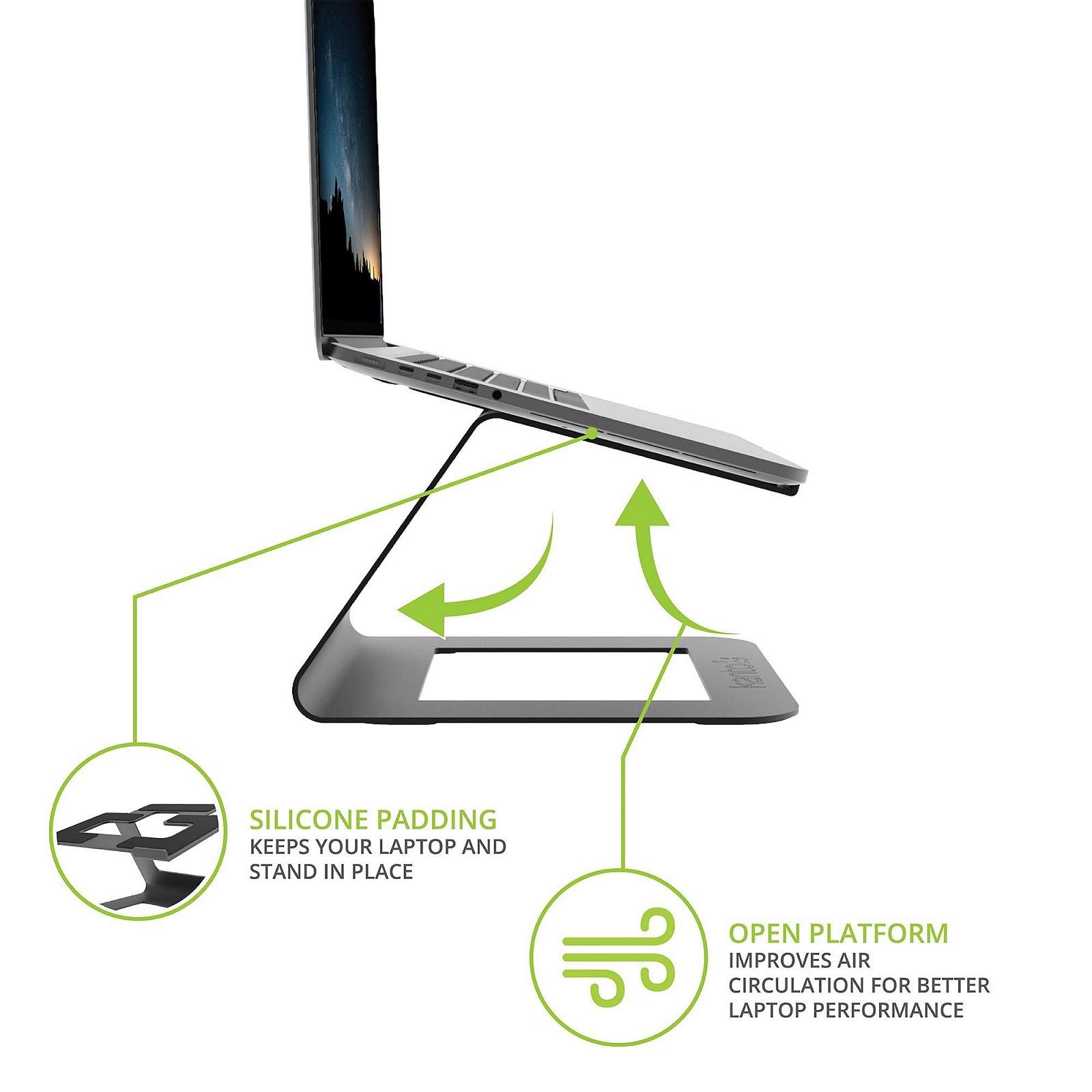 Подставка для ноутбука Kanto LE1 Универсальная Эргономичная Черный, фото №2 Подставка для ноутбука Kanto LE1 Универсальная Эргономичная Черный, фото №2