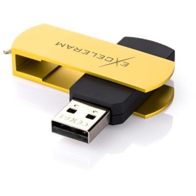 USB флеш-накопитель Exceleram 32GB P2 Series Yellow2/Black USB 2.0 EXP2U2Y2B32, фото №8