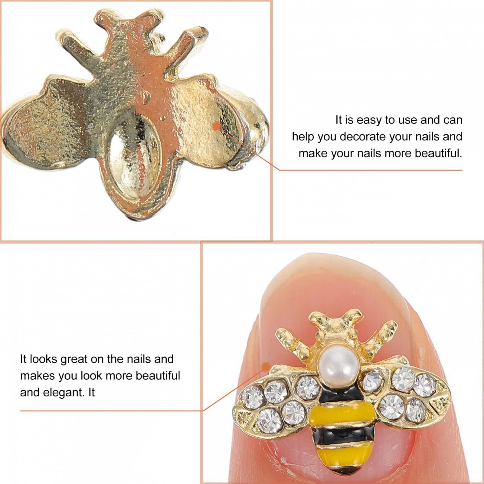Прикраси для нігтів у формі бджілки minkissy, зроблені зі сплаву своїми руками, фото №3