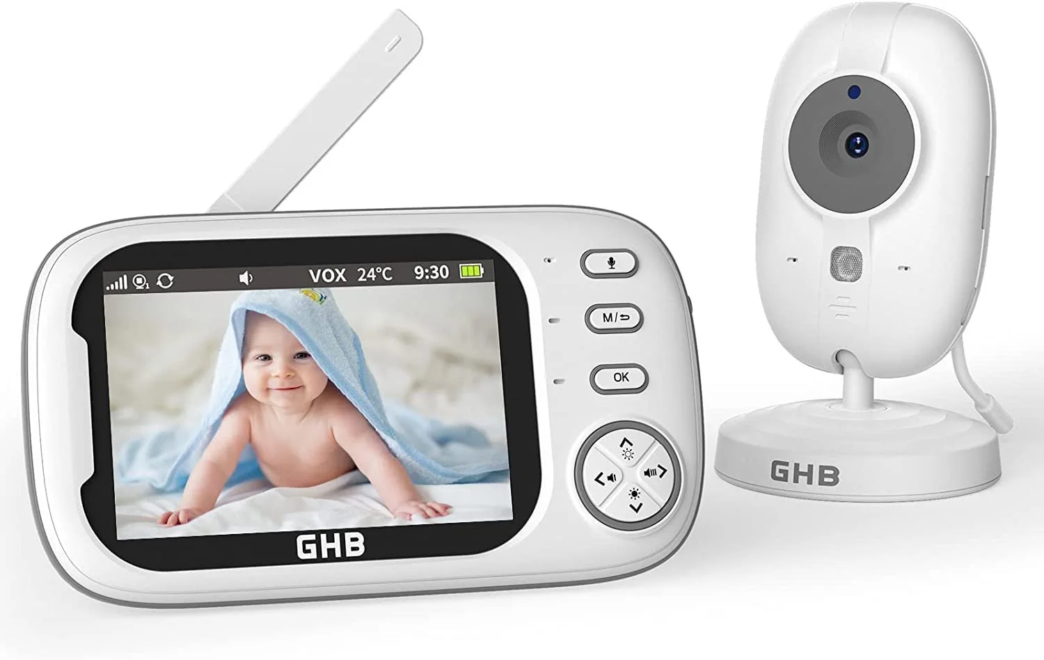 Видеоняня GHB 3.5 Inch LCD 2.4 GHz VOX Night Vision, фото №1 Видеоняня GHB 3.5 Inch LCD 2.4 GHz VOX Night Vision, фото №1