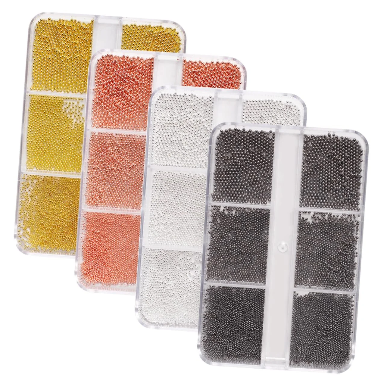 Набір прикрас для нігтів (8 коробок) Healeved, сталеві перлини для манікюру, фото №1