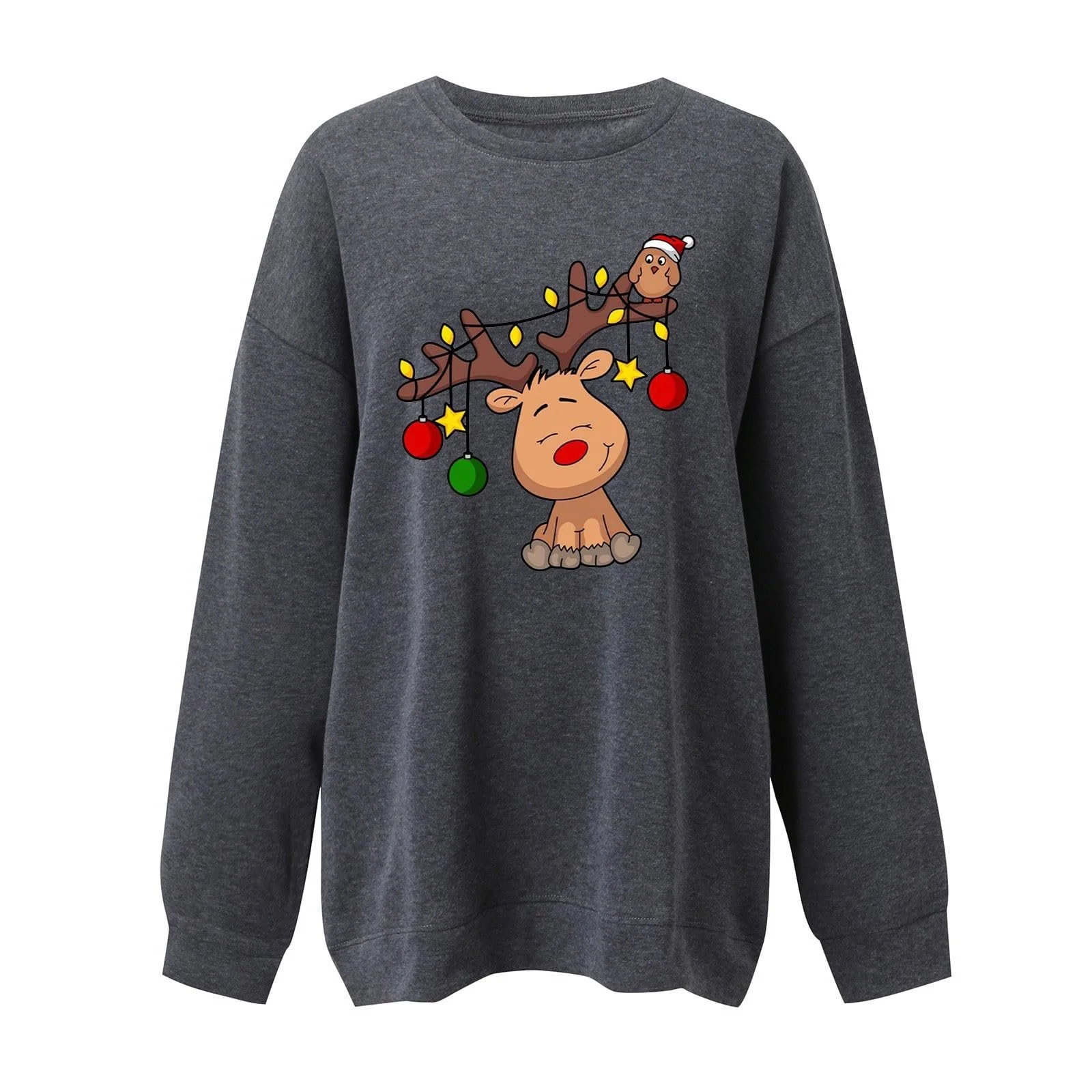 Жіночий светр PMUAFG Зимовий різдвяний пуловер з принтом милого оленя, фото №4 Жіночий светр PMUAFG Зимовий різдвяний пуловер з принтом милого оленя, фото №4