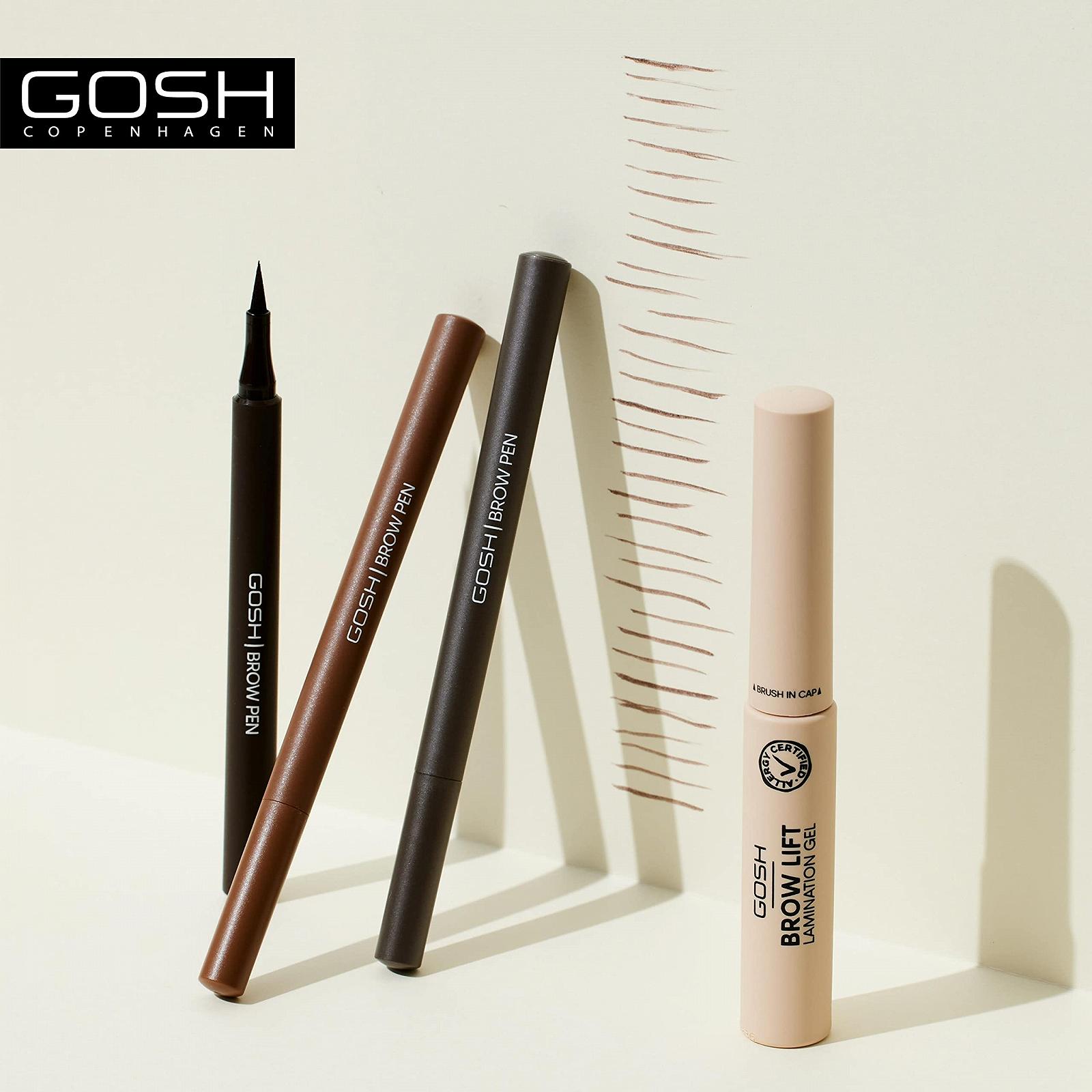 Олівець для брів GOSH Liquid для натуральних брів 002 сірий/коричневий, фото №5