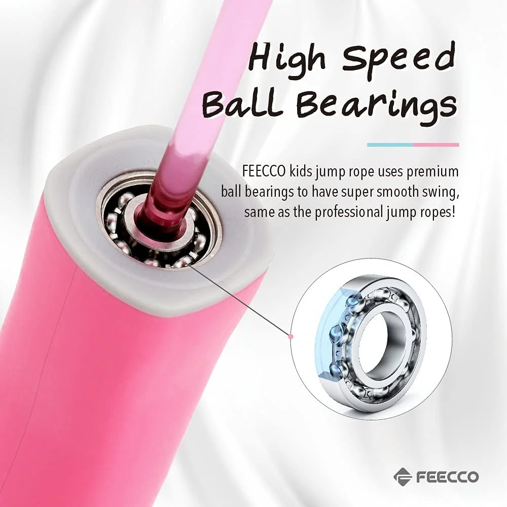 Скакалка дитяча Feecco Zillica регульована PVC з підшипниками Pink Blue, фото №2 Скакалка дитяча Feecco Zillica регульована PVC з підшипниками Pink Blue, фото №2