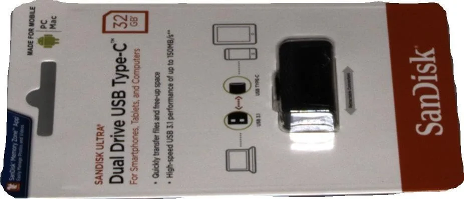 USB-флеш-накопичувач SanDisk Ultra Dual 32 ГБ USB Type-C USB 3.1 150 МБ/с, фото №4 USB-флеш-накопичувач SanDisk Ultra Dual 32 ГБ USB Type-C USB 3.1 150 МБ/с, фото №4