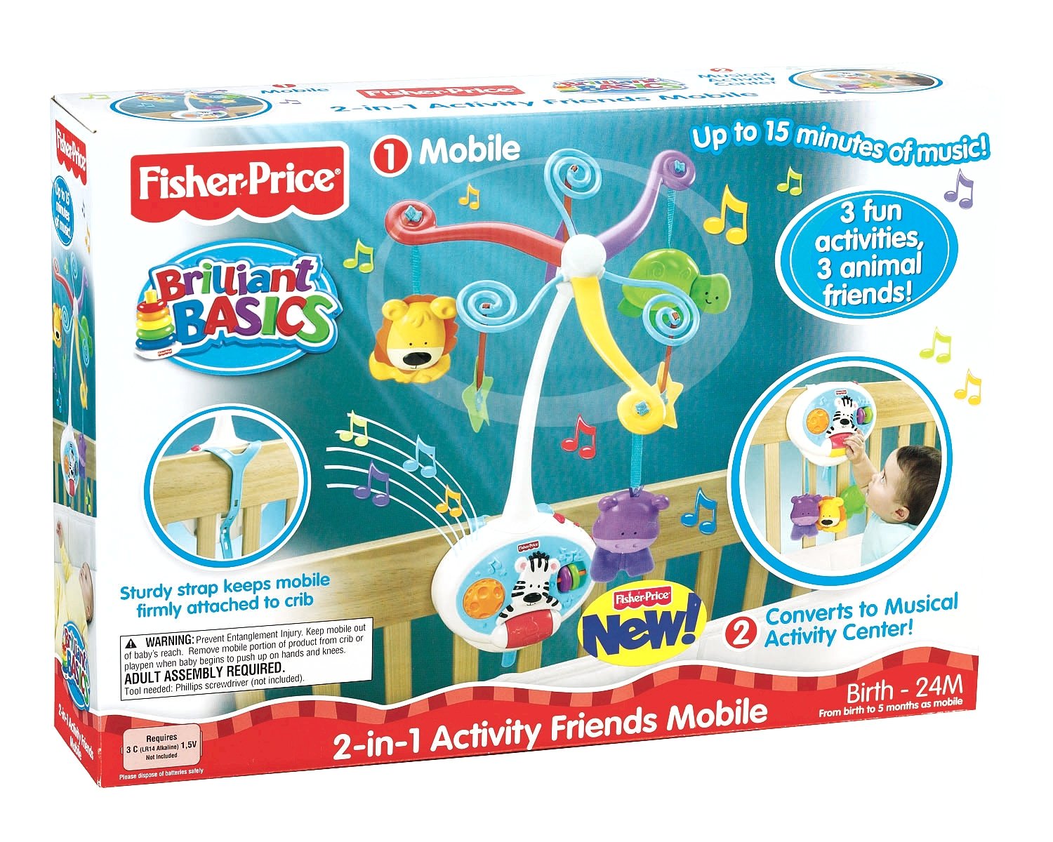 Мобиль Fisher-Price Mattel V4436 BB 2-в-1 ACT, фото №4 Мобиль Fisher-Price Mattel V4436 BB 2-в-1 ACT, фото №4