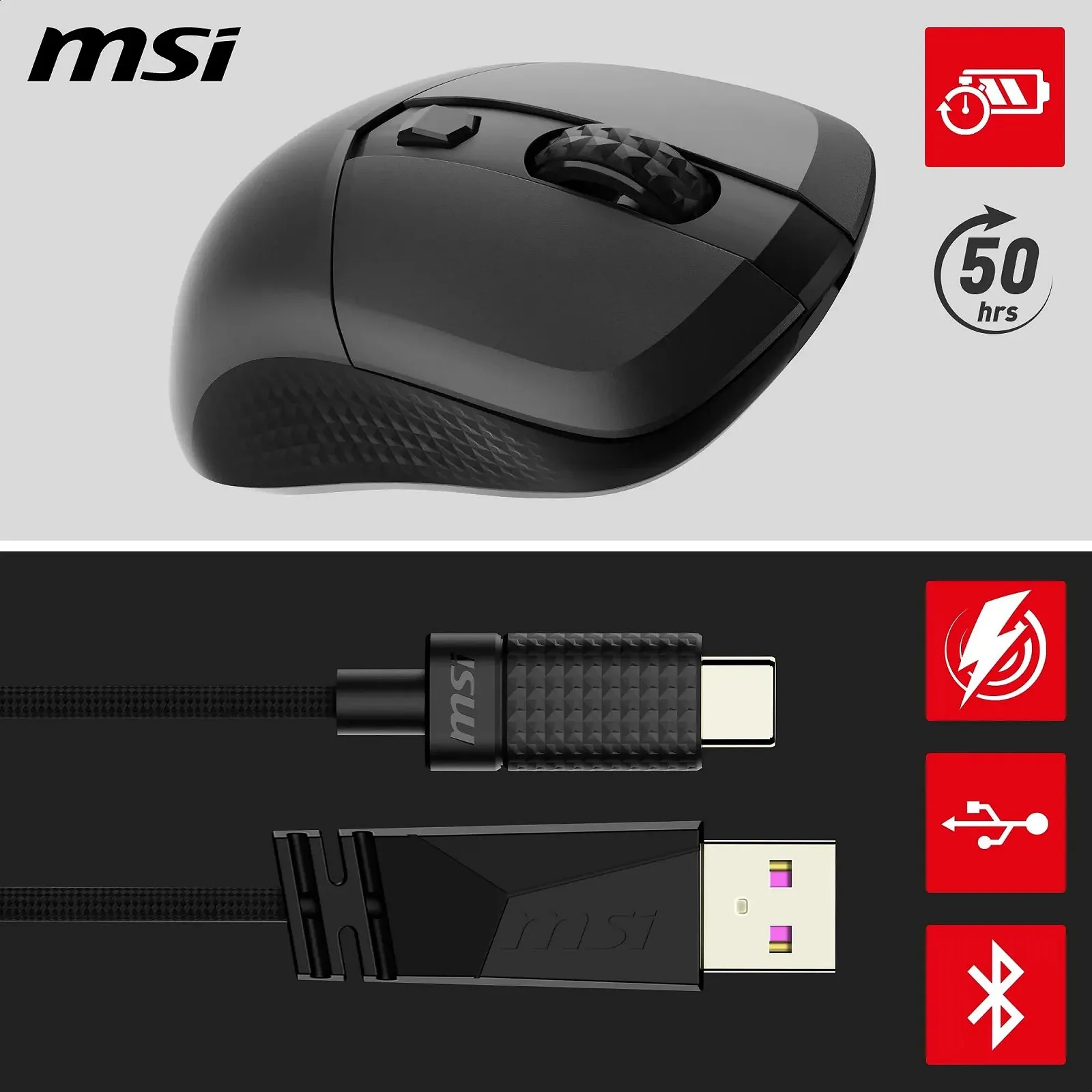 Мышь MSI Versa 300 Беспроводная Игровая 8000 DPI Оптический Сенсор, фото №5