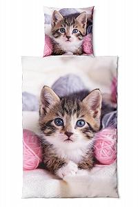 Комплект Постільної Білизни з Мікрофібри Baby Cat, Наволочка 80 x 80 см, Підковдра 135 x 200 см - Фото 1