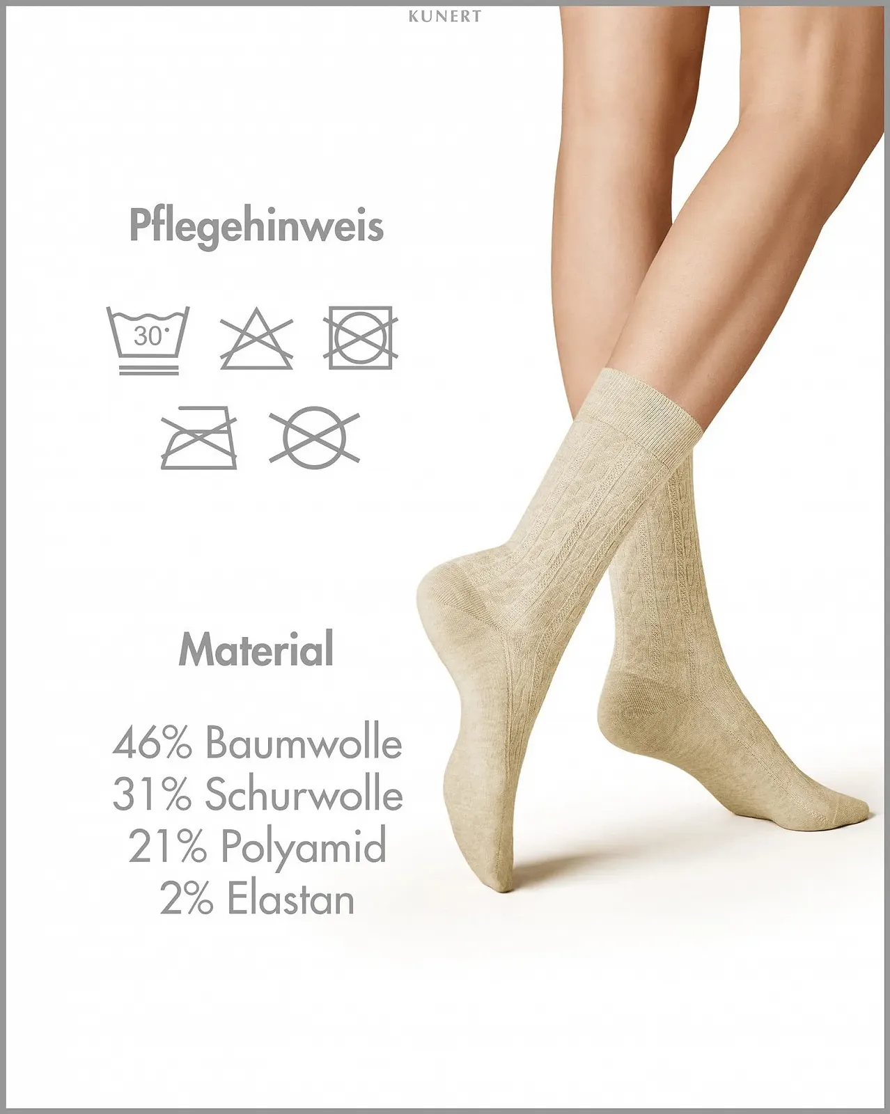 Носки KUNERT Winter Dreams Plait Soft, фото №3 Носки KUNERT Winter Dreams Plait Soft, фото №3